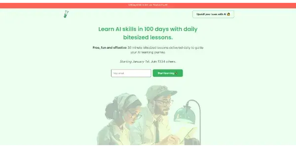 Screenshot of 100DaysOfAI Challenge