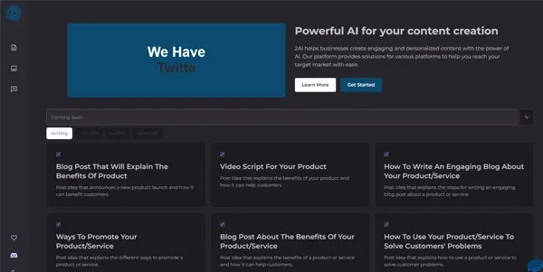 Screenshot of 2AI