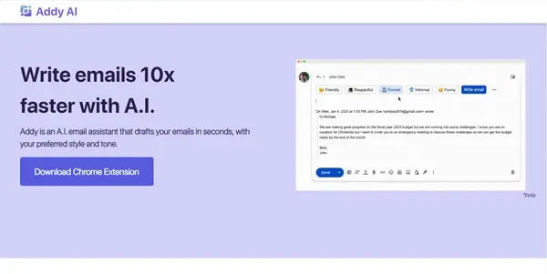 Screenshot of Addy AI