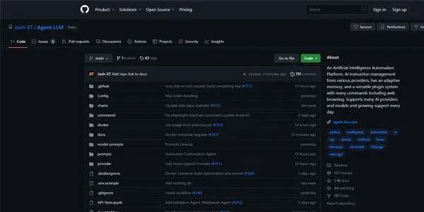 Screenshot of AgentLLM