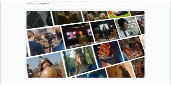 Screenshot of AI Dubbing by ElevenLabs