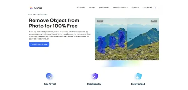 Screenshot of AI Ease Object Remover