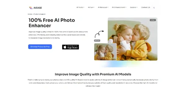 Screenshot of AI Ease Photo Enhancer