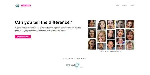 Screenshot of AI or Human