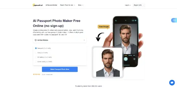 Screenshot of AI Passport Photo Maker