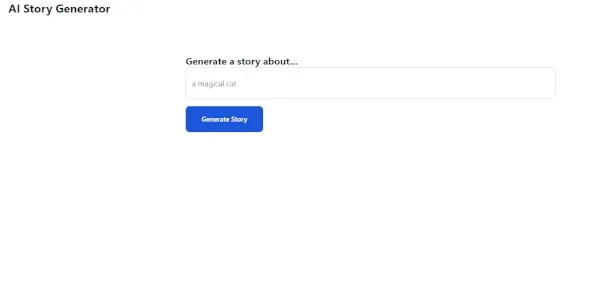 Screenshot of AI Story