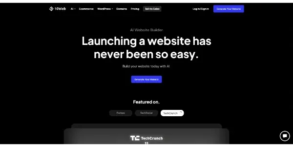 Screenshot of AI Website Builder 2.0