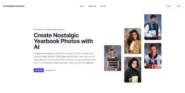 Screenshot of AI Yearbook Generator