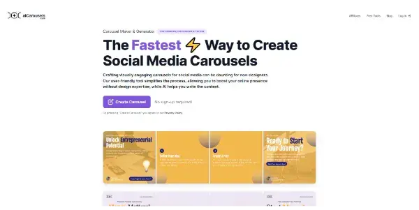 Screenshot of AICarousels