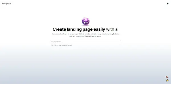 Screenshot of AIPage.dev