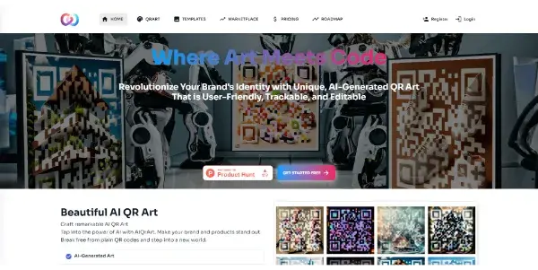 Screenshot of AIQrArt