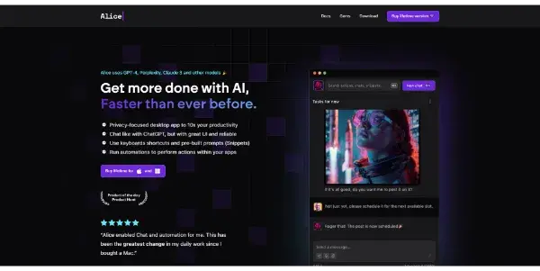 Screenshot of Alice AI