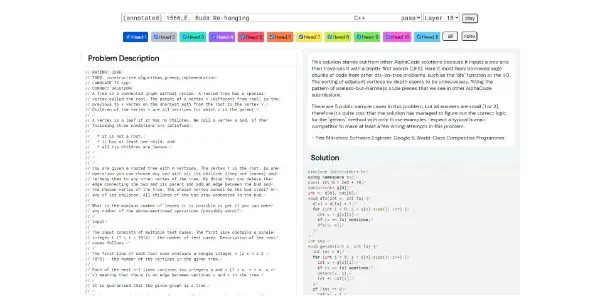 Screenshot of AlphaCode 2 by DeepMind