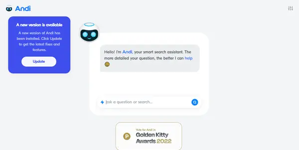 Screenshot of Andi