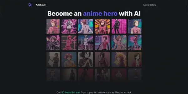 Screenshot of AnimeAI