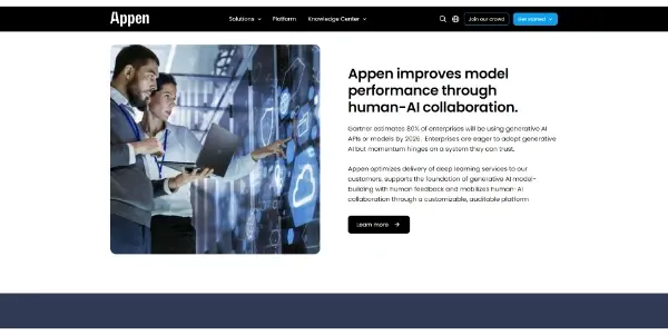 Screenshot of Appen