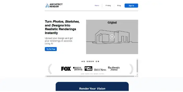 Screenshot of Architect Render