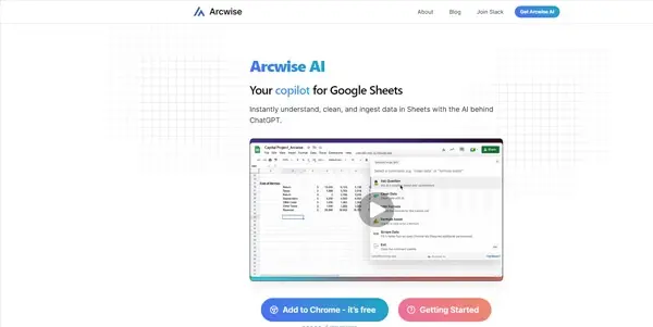 Screenshot of Arcwise AI