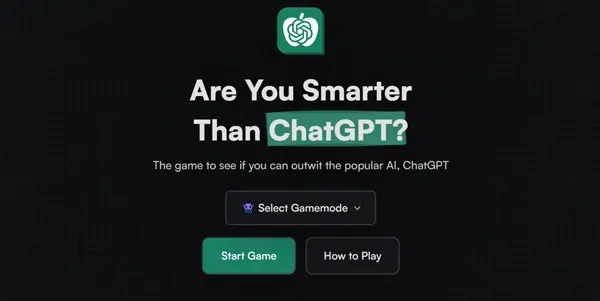 Screenshot of Are You Smarter Than ChatGPT