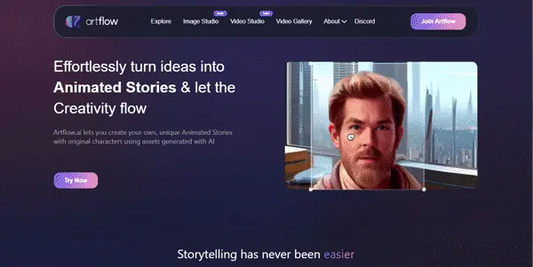 Screenshot of ArtFlow AI