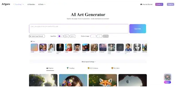 Screenshot of Artguru