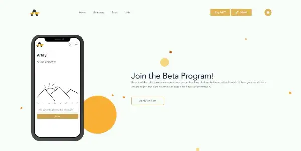 Screenshot of Artify Labs IO