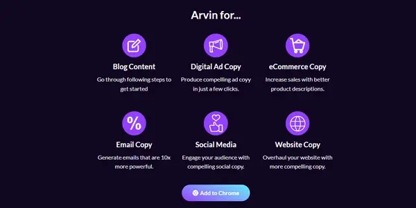 Screenshot of Arvin AI
