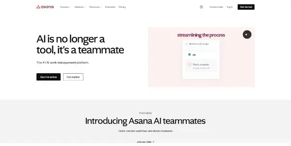 Screenshot of Asana AI