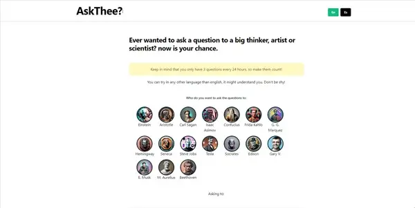 Screenshot of AskThee
