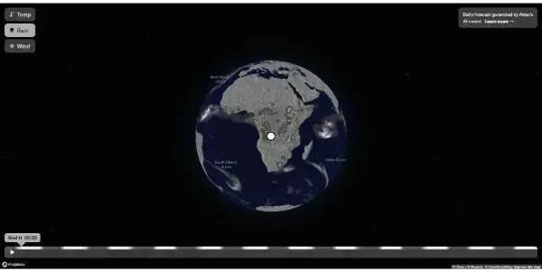 Screenshot of Atmo Global Forecast