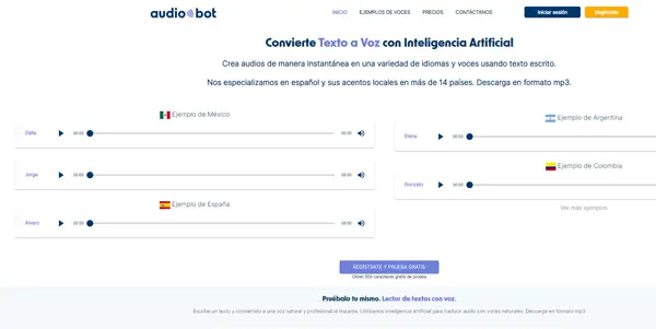 Screenshot of AudioBot