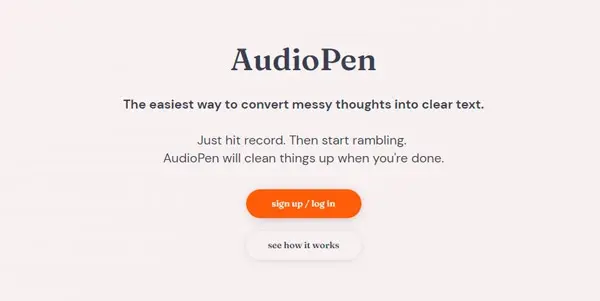 Screenshot of AudioPen