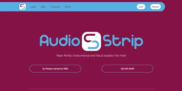Screenshot of AudioStripe
