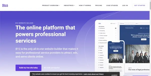 Screenshot of B12.io
