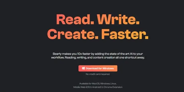 Screenshot of Bearly AI