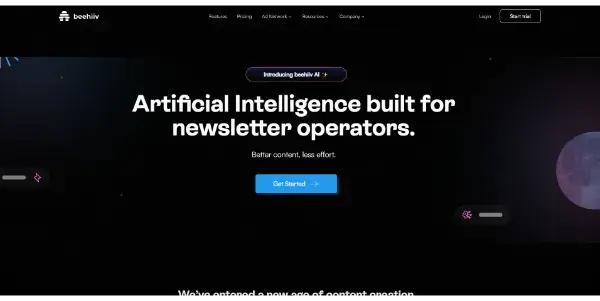 Screenshot of beehiiv AI