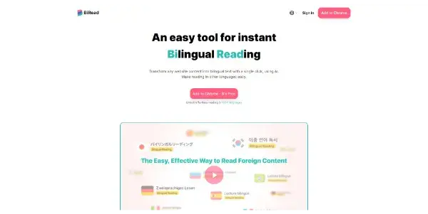 Screenshot of BiRead