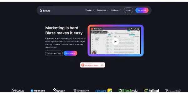 Screenshot of Blaze AI