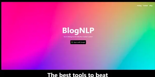 Screenshot of BlogNLP