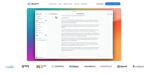 Screenshot of BlueGPT