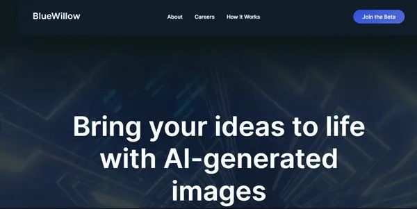 Screenshot of BlueWillow