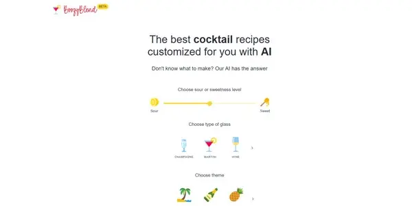 Screenshot of BoozyBlend