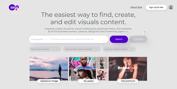 Screenshot of Bria