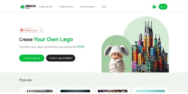 Screenshot of BrickCenter