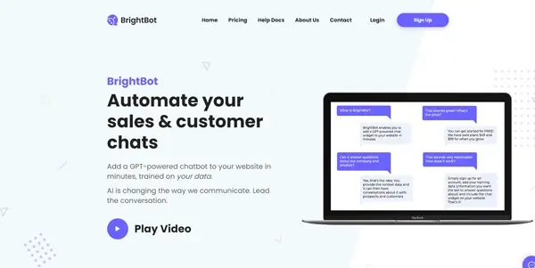 Screenshot of BrightBot