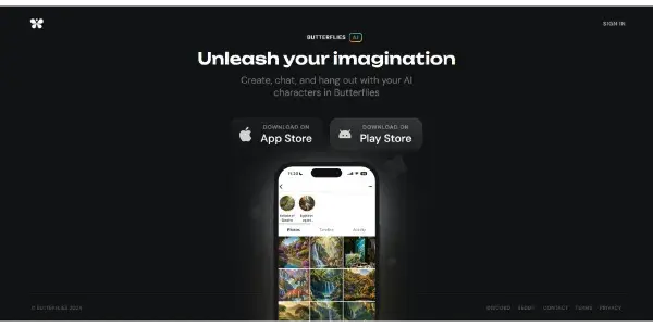 Screenshot of Butterflies AI