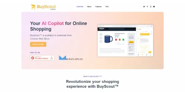 Screenshot of BuyScout