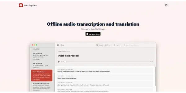 Screenshot of Buzz Captions