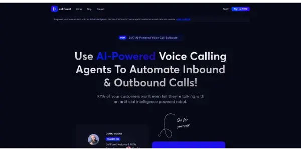 Screenshot of CallFluent AI