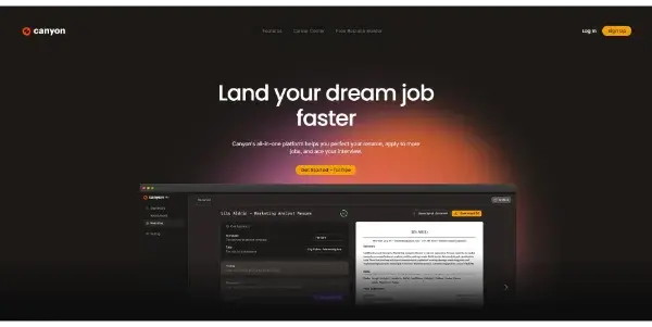 Screenshot of Canyon AI